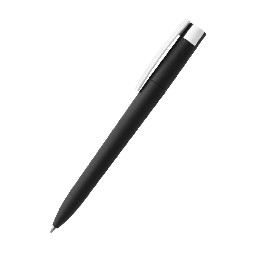 Ручка пластиковая T-pen софт-тач, черная