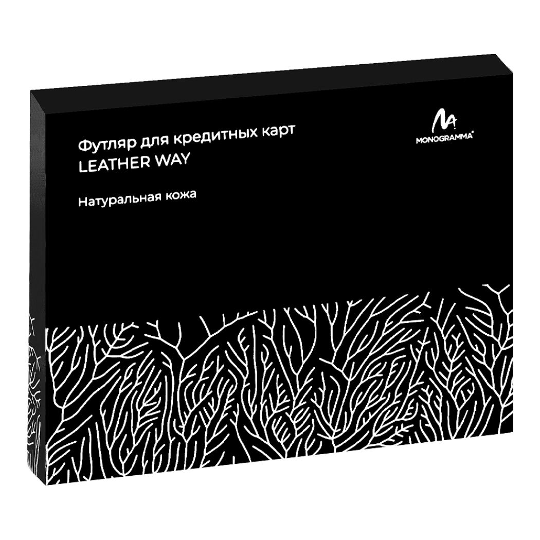 Футляр для кредитных карт/картхолдер Leather Way из нат. кожи, черный