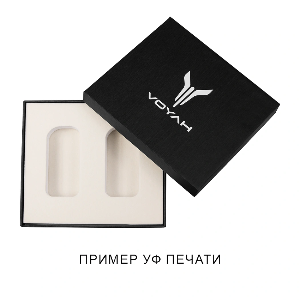 Коробка подарочная, размер 16*14*2 см, Solution Superior, черная, бежевый ложемент под индивидуальную вырубку
