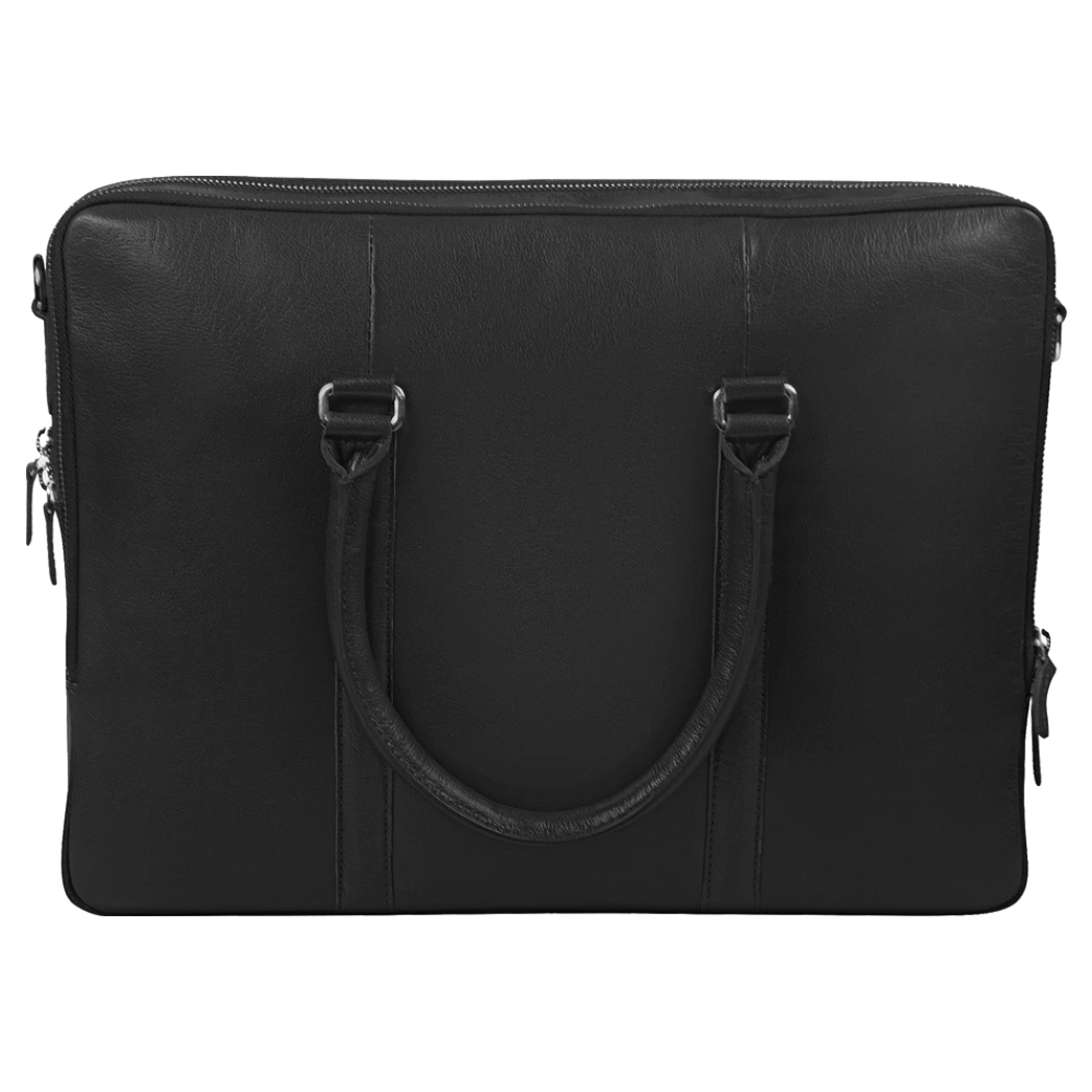 Портфель для ноутбука Vancouver Leather из натуральной кожи, черный