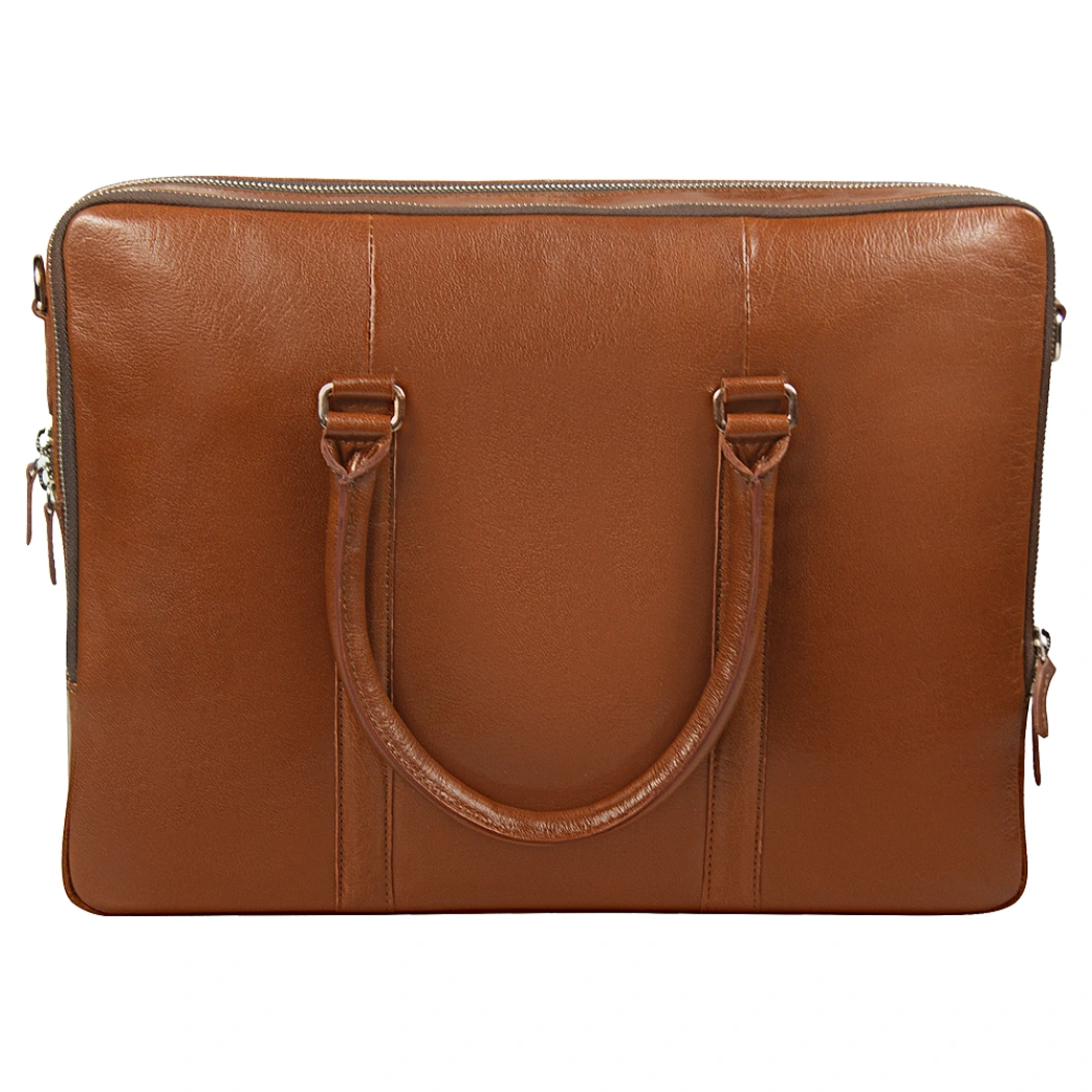 Портфель для ноутбука Vancouver Buffalino Leather из натуральной кожи, коричневый