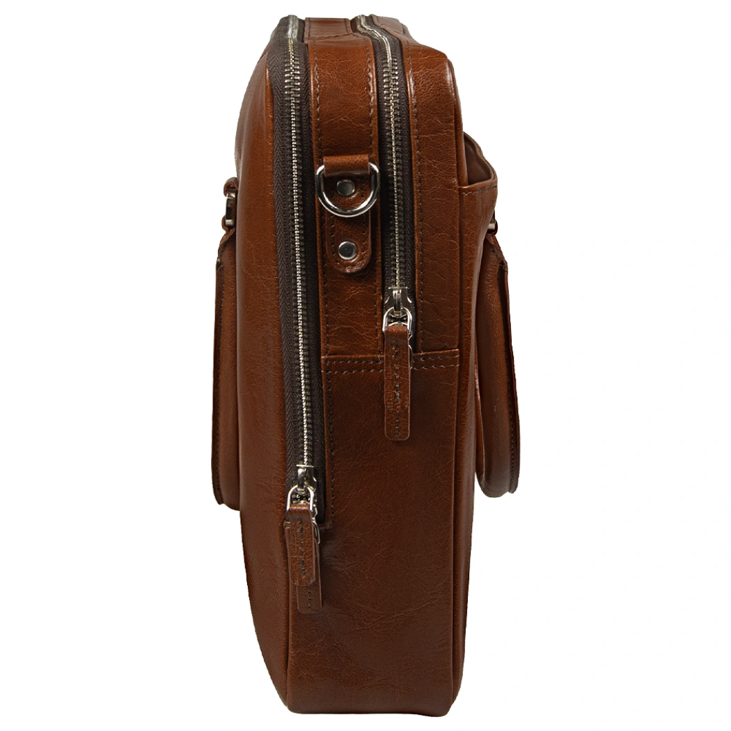 Портфель для ноутбука Vancouver Buffalino Leather из натуральной кожи, коричневый