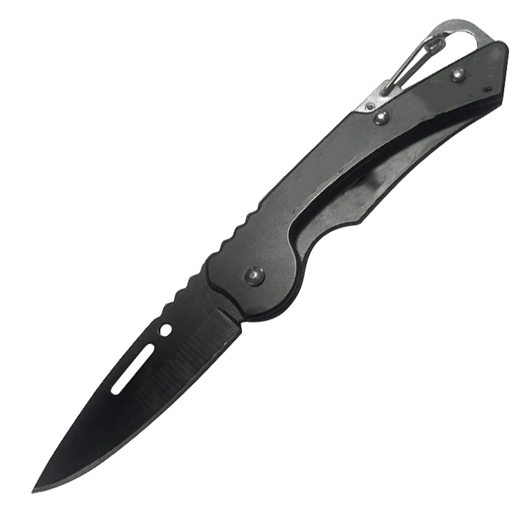 Брелок-нож карманный с карабином Tools Blackburn, черный