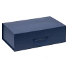 Подарочная коробка, размер 39*26,3*11 см, Solution Prestige Big Case с магнитным клапаном и ручкой , серебристая