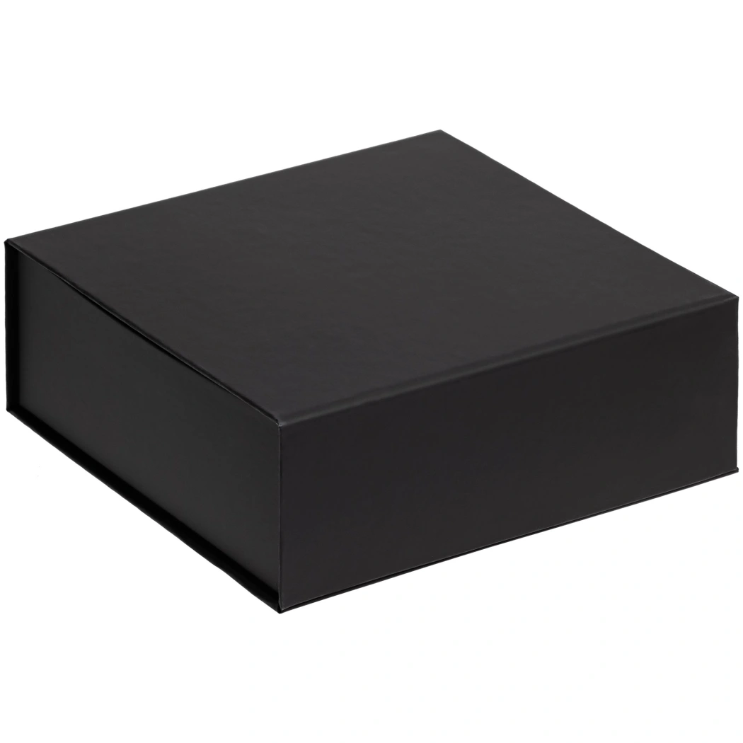 Подарочная коробка, размер 25*21*8,5 см, Solution Prestige Linen с магнитным клапаном, черная,