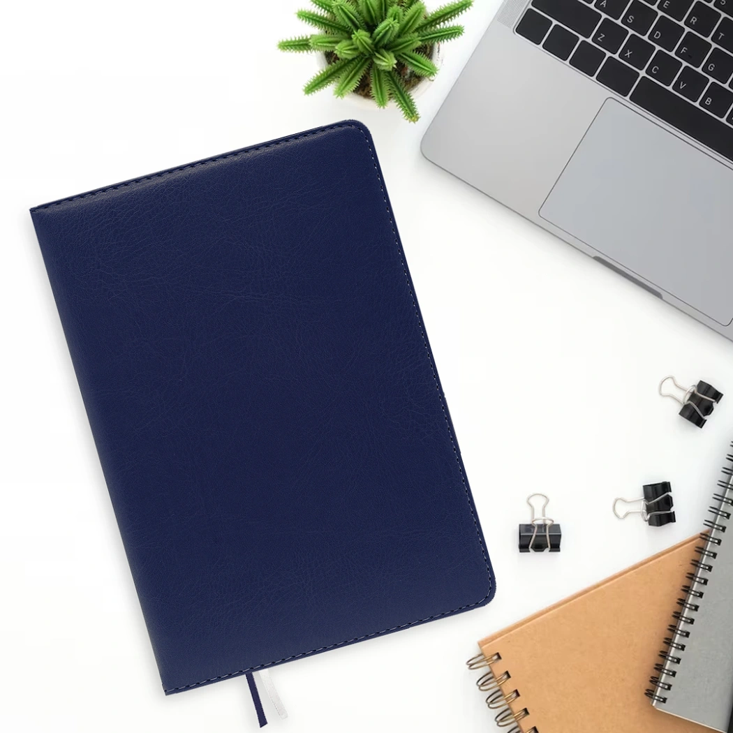 Ежедневник City Nebraska Tennessee A5, недатированный, темно-синий  с серебром