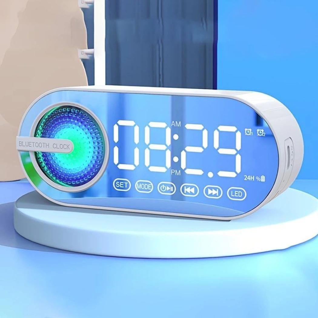Колонка беспроводная MyTone  Sound Clock c часами, черная