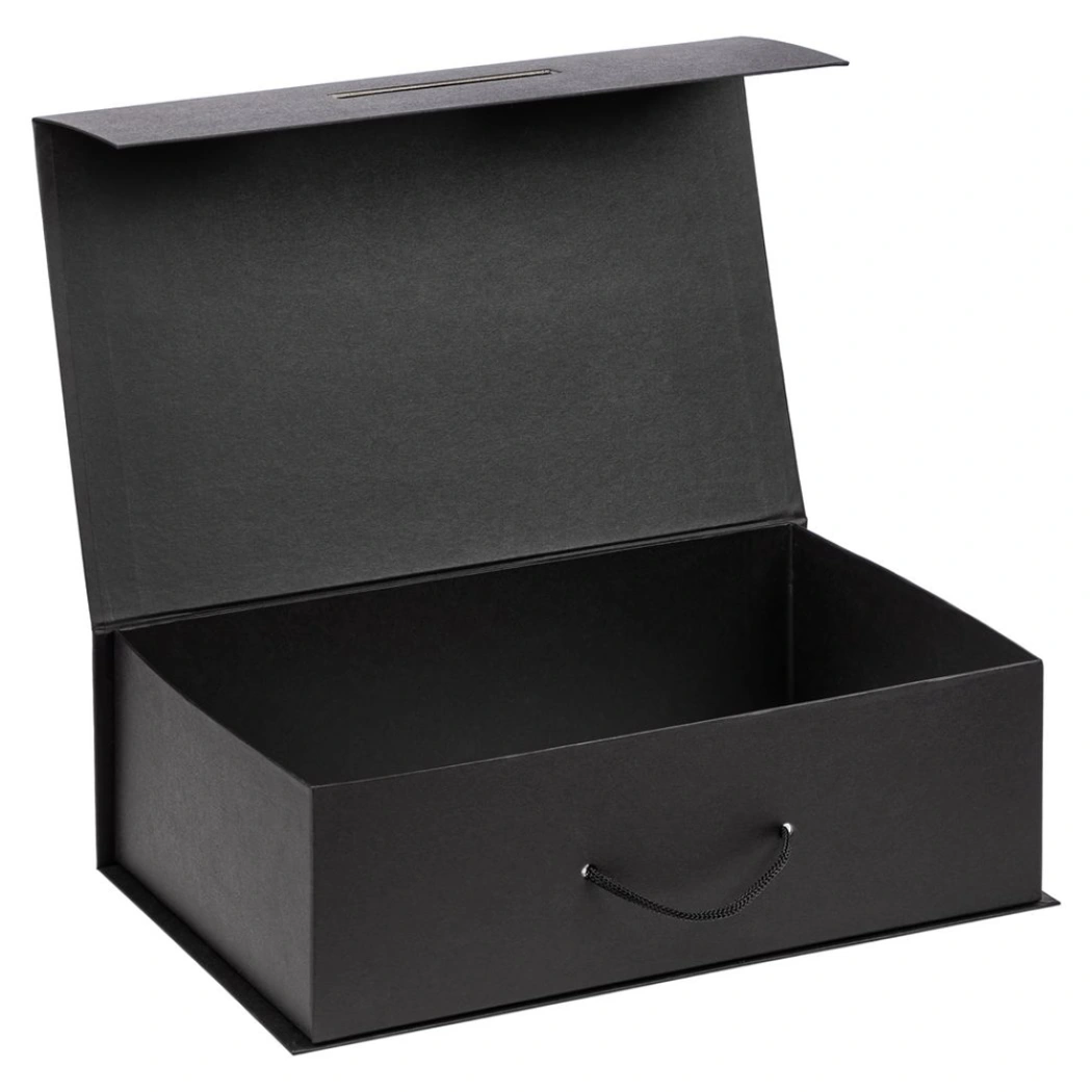 Подарочная коробка, размер 39*26,3*11 см, Solution Prestige Big Case Soft с магнитным клапаном и ручкой , черная