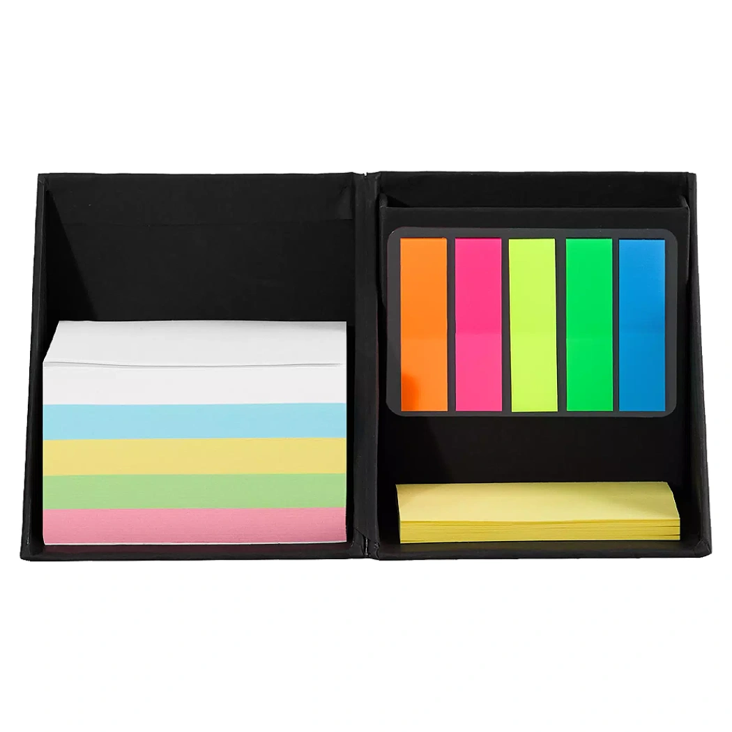 Настольный органайзер в картонном переплете Stick and Stay размер 9,5*9,5*9,5 см, черный