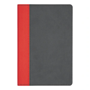 Ежедневник Flexy Viva Latte Sand Color A5, серый с красным, недатированный, в гибкой обложке