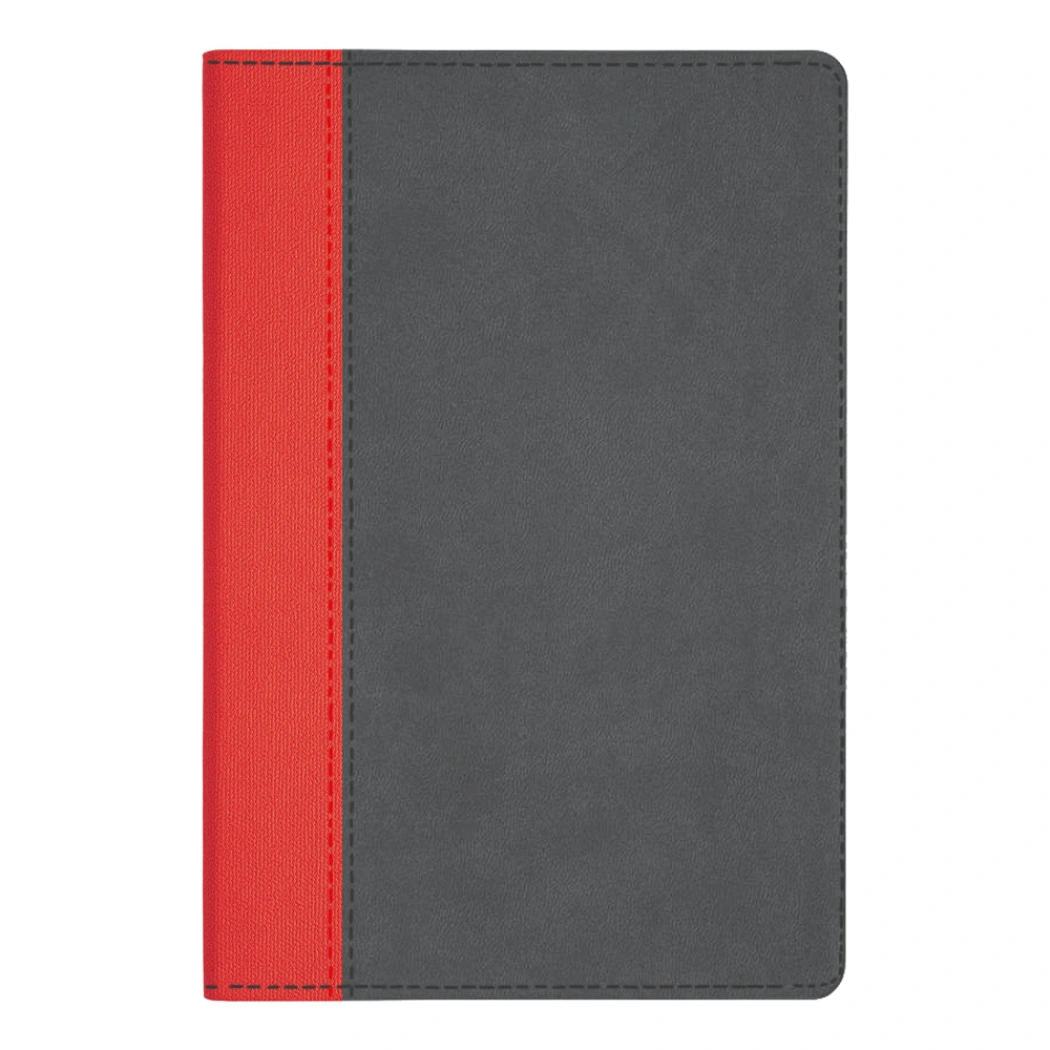 Ежедневник Flexy Viva Latte Sand Color A5, серый с красным, недатированный, в гибкой обложке