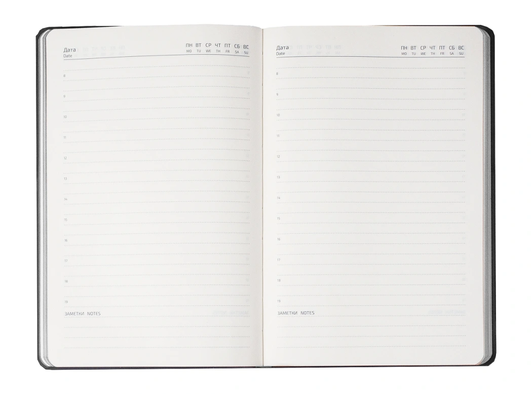 Ежедневник Flexy Viva Latte Sand Color A5, серый с красным, недатированный, в гибкой обложке