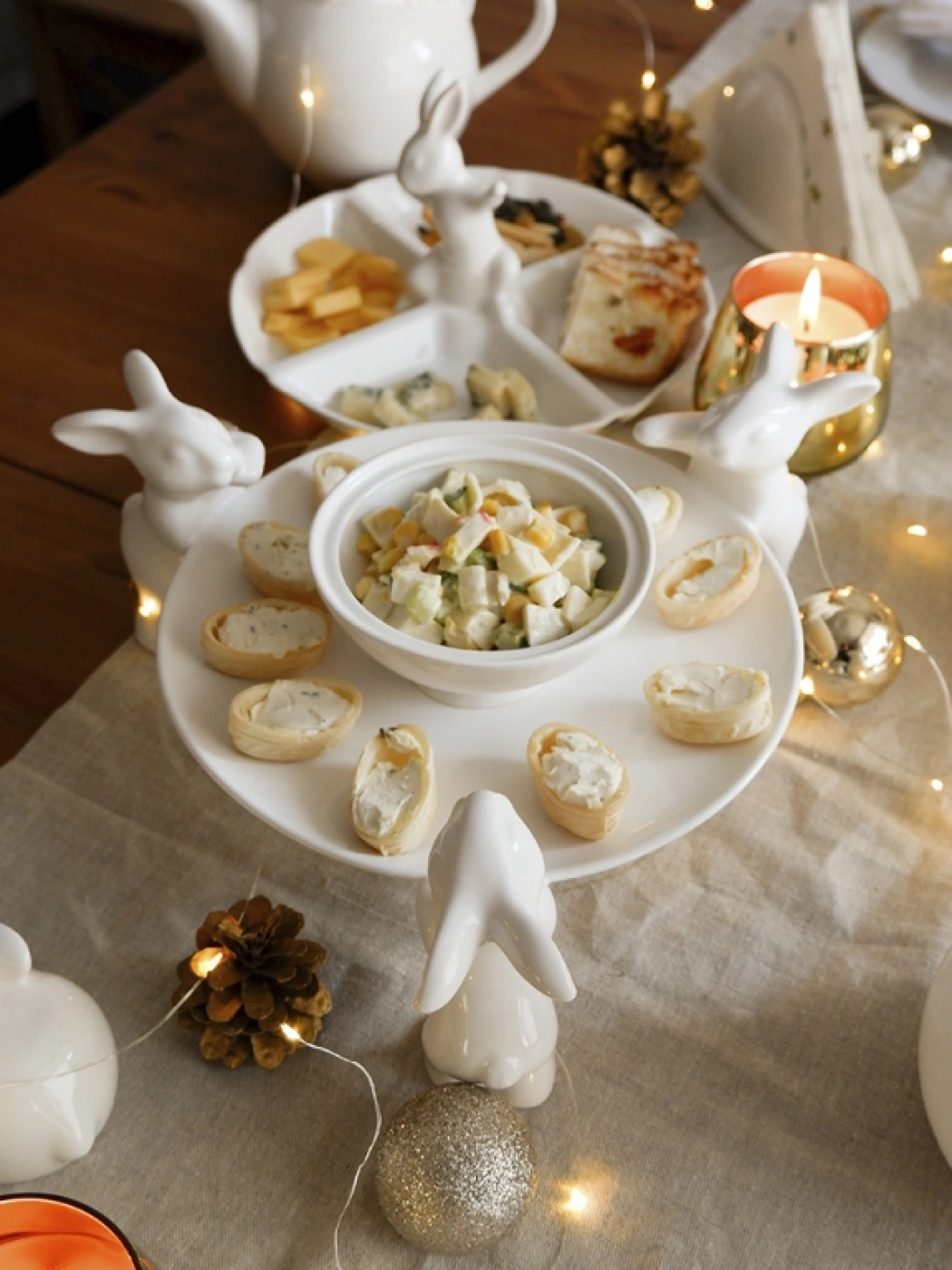 Тарелочка для сладостей "Воришки" (NEW), 23.5 см, Белый