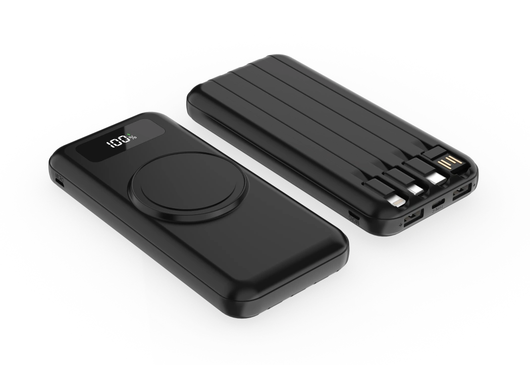 Внешний аккумулятор Authority с беспроводной зарядкой, 10000 Mah, чёрный