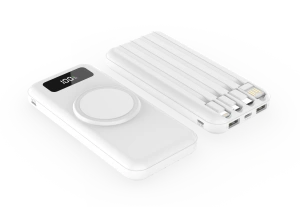 Внешний аккумулятор Authority с беспроводной зарядкой, 10000 Mah, белый