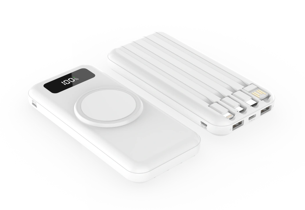 Внешний аккумулятор Authority с беспроводной зарядкой, 10000 Mah, белый