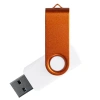 Флеш накопитель USB 2.0 Twister Сolor Mix 16GB, пластик Софт Тач/металл, белый/золотистый
