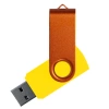 Флеш накопитель USB 2.0 Twister Сolor Mix 16GB, пластик Софт Тач/металл, желтый/золотистый