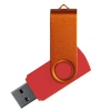 Флеш накопитель USB 2.0 Twister Сolor Mix 16GB, пластик Софт Тач/металл, красный/золотистый