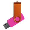 Флеш накопитель USB 2.0 Twister Сolor Mix 16GB, пластик Софт Тач/металл, розовый/золотистый