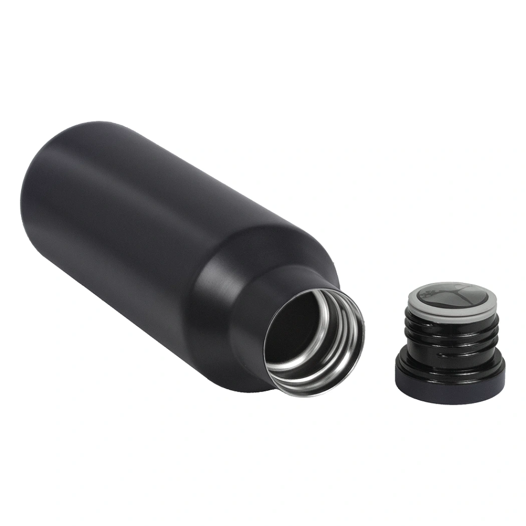 Вакуумная термобутылка  LARVIK, металлическая, двухстеночная, обьем 500 мл, черная