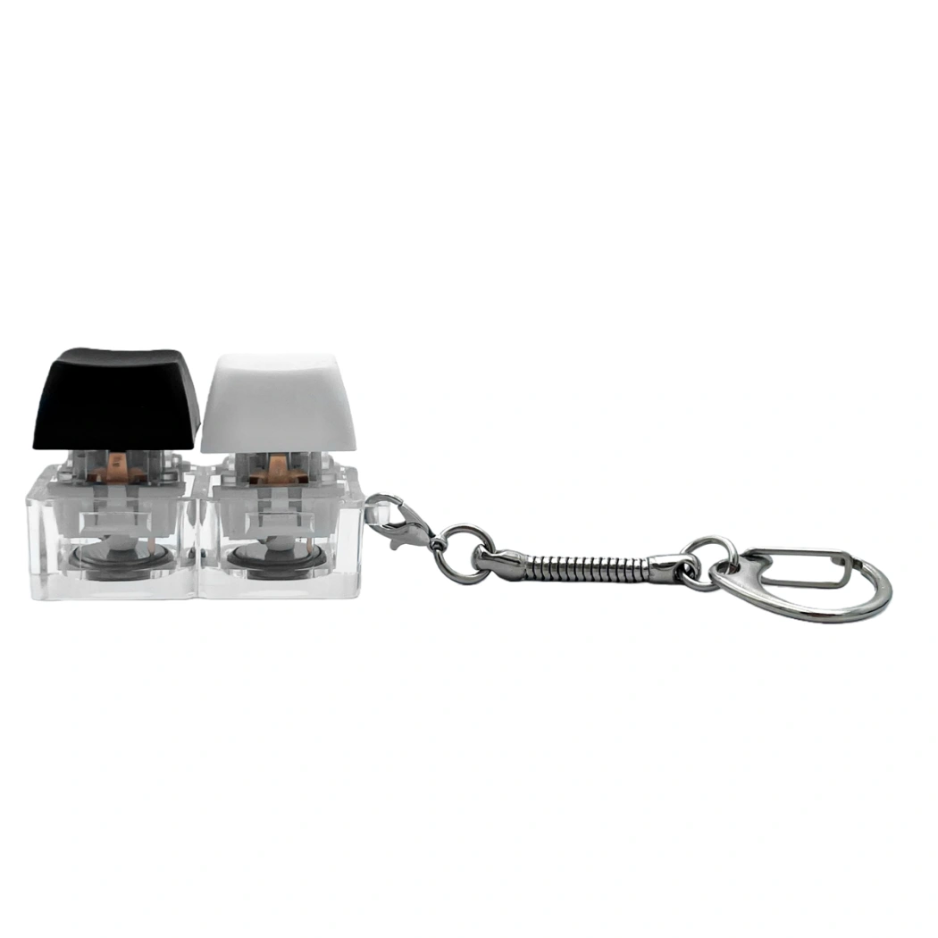 Брелок KeyDuo с LED подсветкой, чёрно-белый