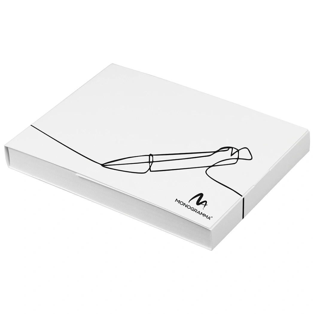Коробка для ручек Solution белая, с кремовым ложементом, размер 20,5*16*2 см