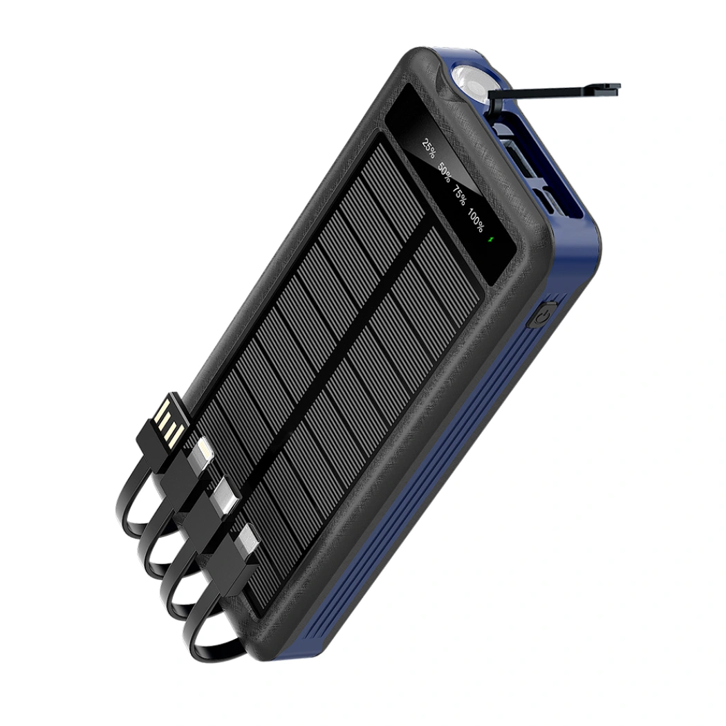 Внешний аккумулятор Xyron с солнечной панелью, 10000 mAh, синий