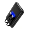 Внешний аккумулятор Eron с подсветкой гравировки, 5000 mAh, чёрный/белый