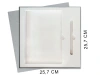 Коробка подарочная Solution Superior Linen под ежедневник, ручку Zorro серебро, 25,7x25,7 см, бежевый ложемент (индивидуальная вырубка)