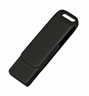 Флеш накопитель Bergamo, USB 2.0 32GB, металл, черный