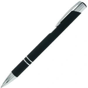 Ручка шариковая, Legend Soft Touch Mirror Silver Requis, черная