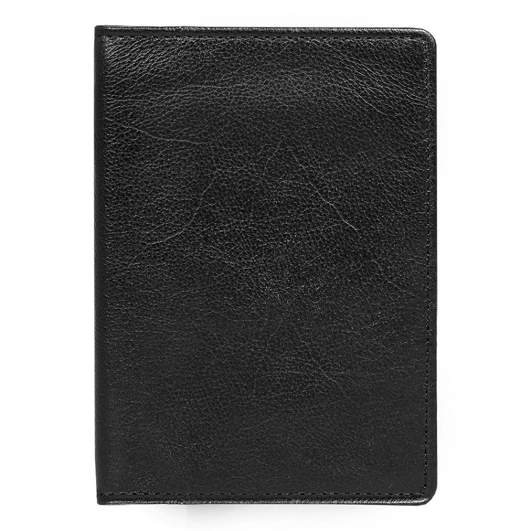 Набор подарочный Solution Prestige Quardo  (суперобложка из натуральной кожи, обложка для паспорта, ручка шариковая, кошелек с картхолдером), черный