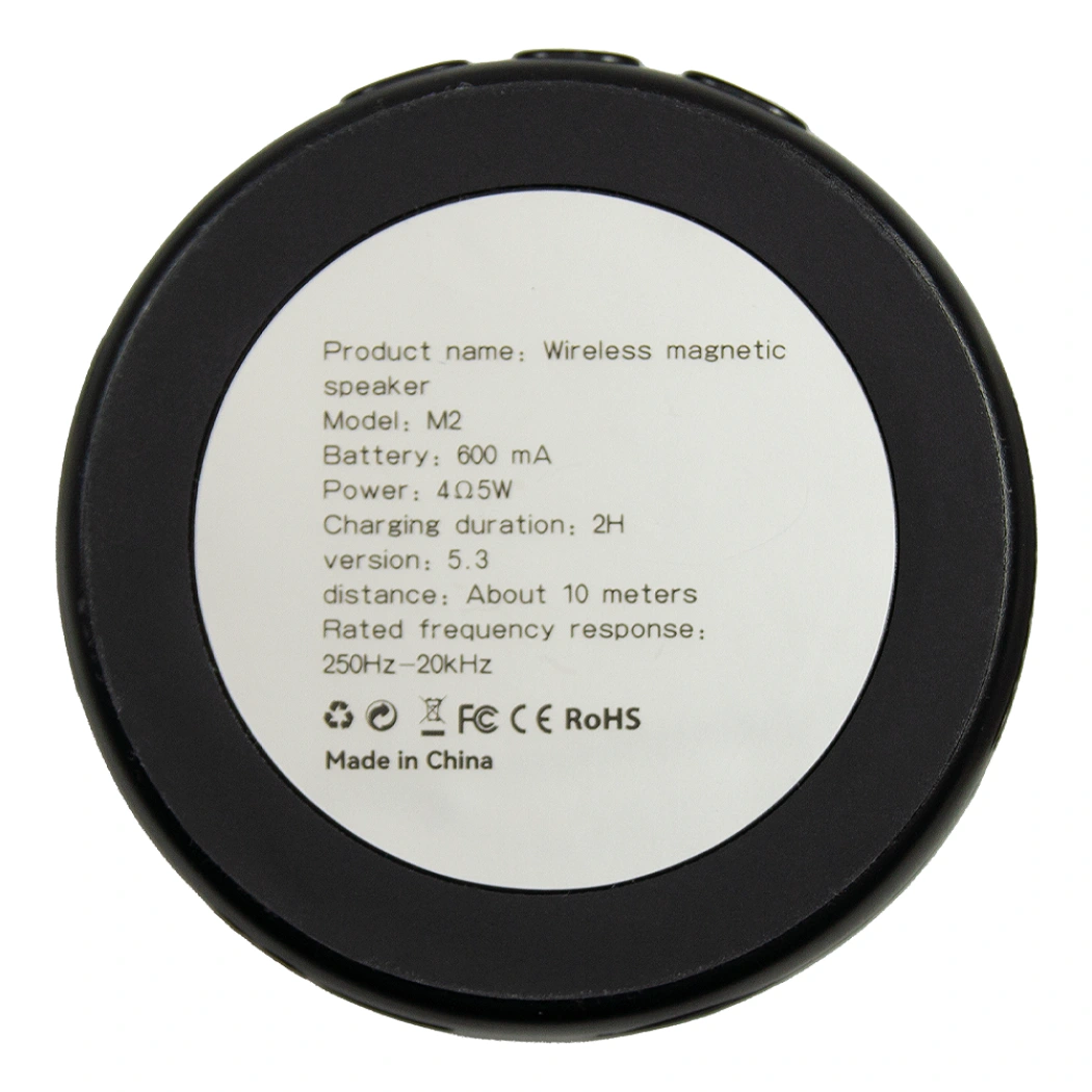 Колонка беспроводная MyTone Light  Magnet Sound, со светомузыкой, черная