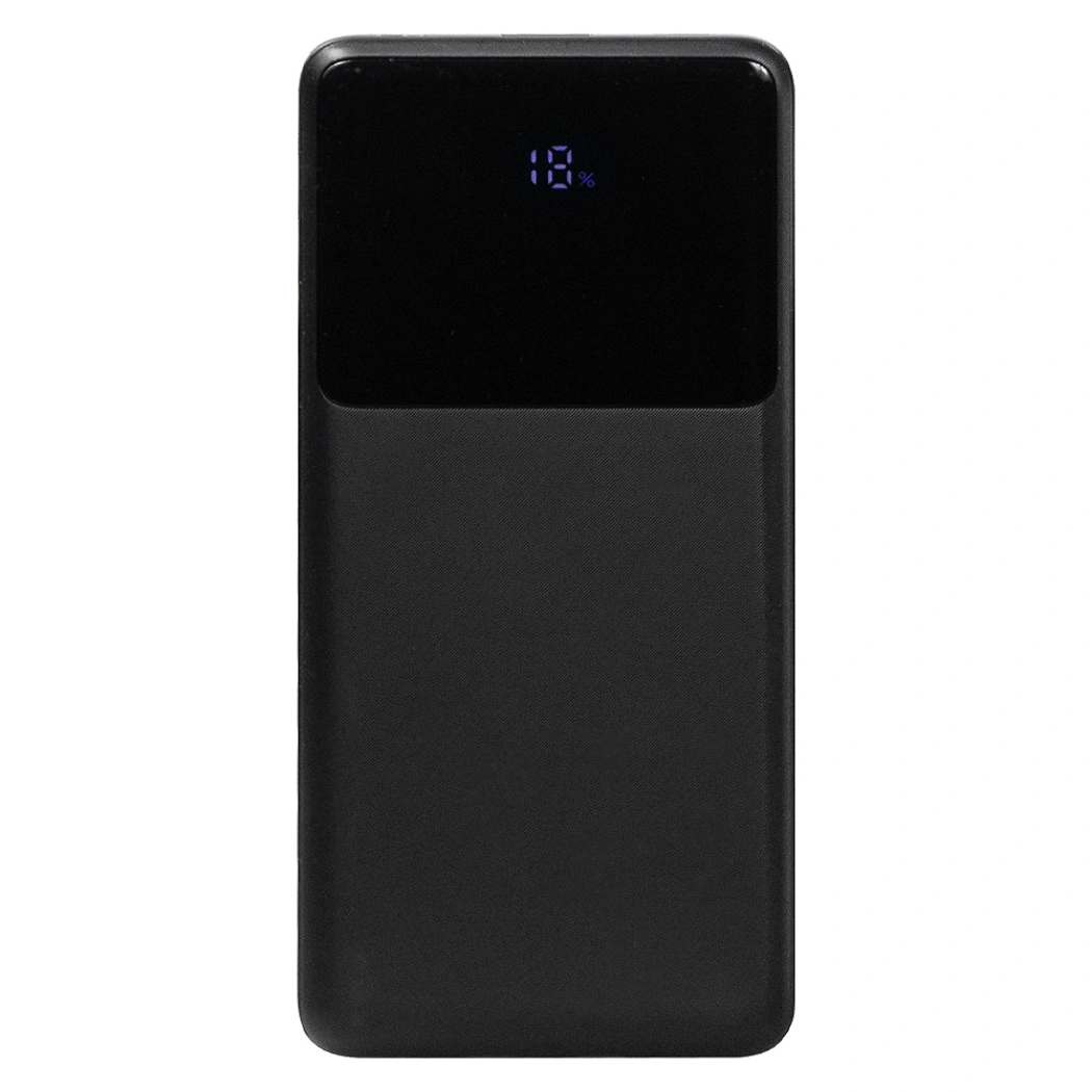 Внешний аккумулятор (powerbank)  «Stream 10»,  10 000 mAH, с двумя зарядными шнурами,  22,5W (Ватт)  super fast charge, Power Delivery (PD) 25.5W (dfnn),  c цифровым дисплеем для контроля заряда, черный