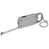 Брелок-открывашка с фонариком и рулеткой, 1 м, Tools Opener, серебристый