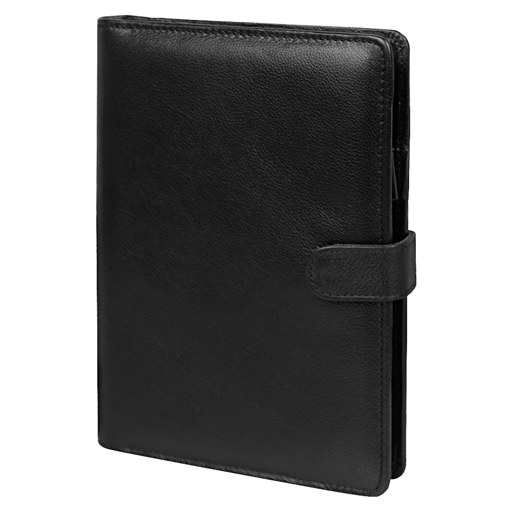 Ежедневник в суперобложке Country Leather Sky A5+ из нат. кожи, черный, недатированный, с магнитным клапаном, с блокнотом в подарочной коробке