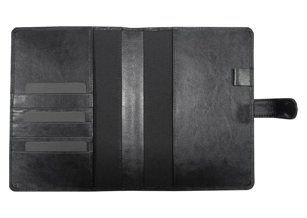 Ежедневник в суперобложке Country Leather Sky A5+ из нат. кожи, черный, недатированный, с магнитным клапаном, с блокнотом в подарочной коробке