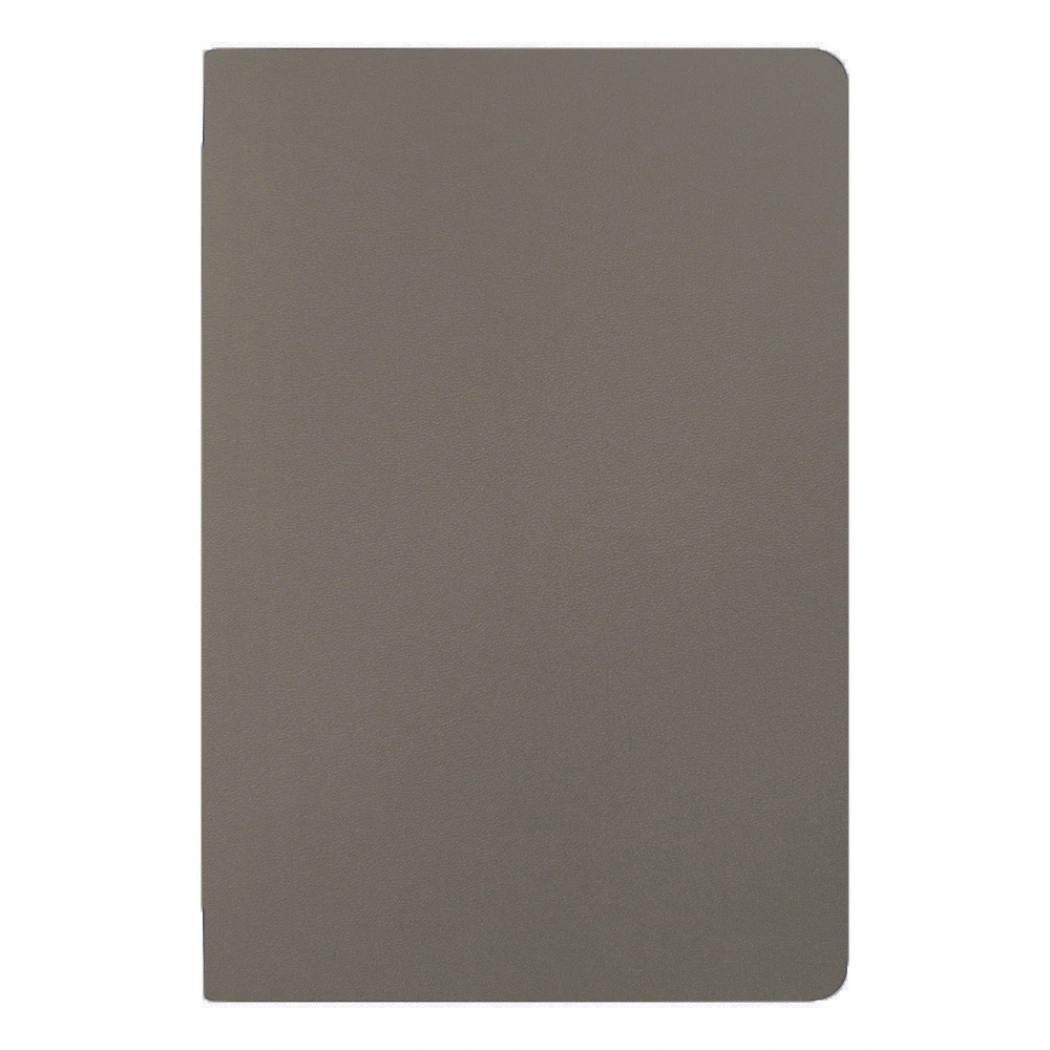Ежедневник Flexy Velours de Soie Color А5, темно-серый с фольгированным черным срезом, недатированный, в гибкой обложке