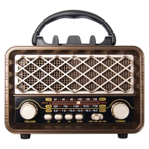Ретро радио в стиле радиолы, диапазон частот  AM FM SW, USB, Bluetooth, Heritage Timeless, цвет  коричневый